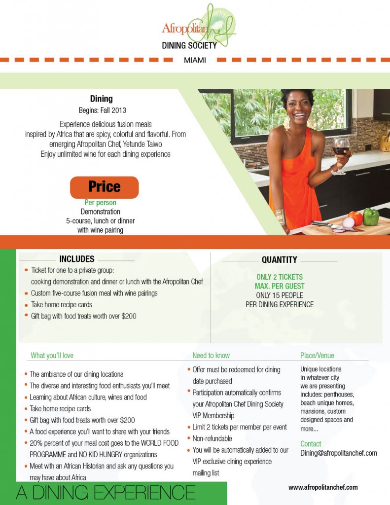 Afropolitan Chef Dining Society Kit-2013